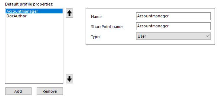 Default Profile Properties