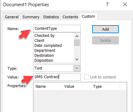 Folder Dialog autopositioning Document Properties