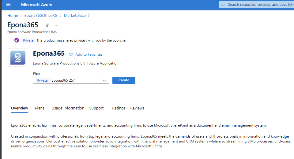 Create to start the deployment