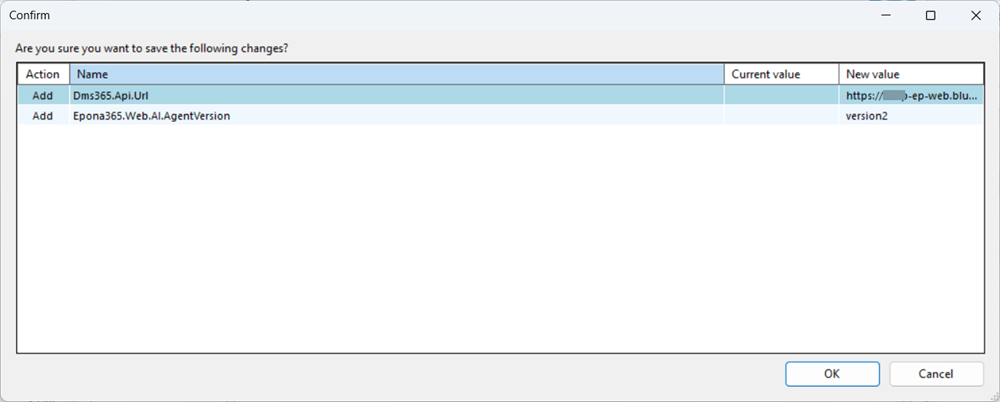 SaveDMSConfiguration