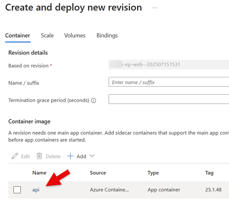 SelectContainerRevisionAPI