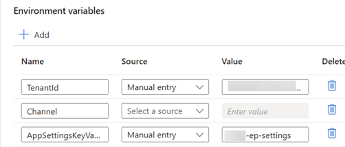 SelectEnvironmentVariables